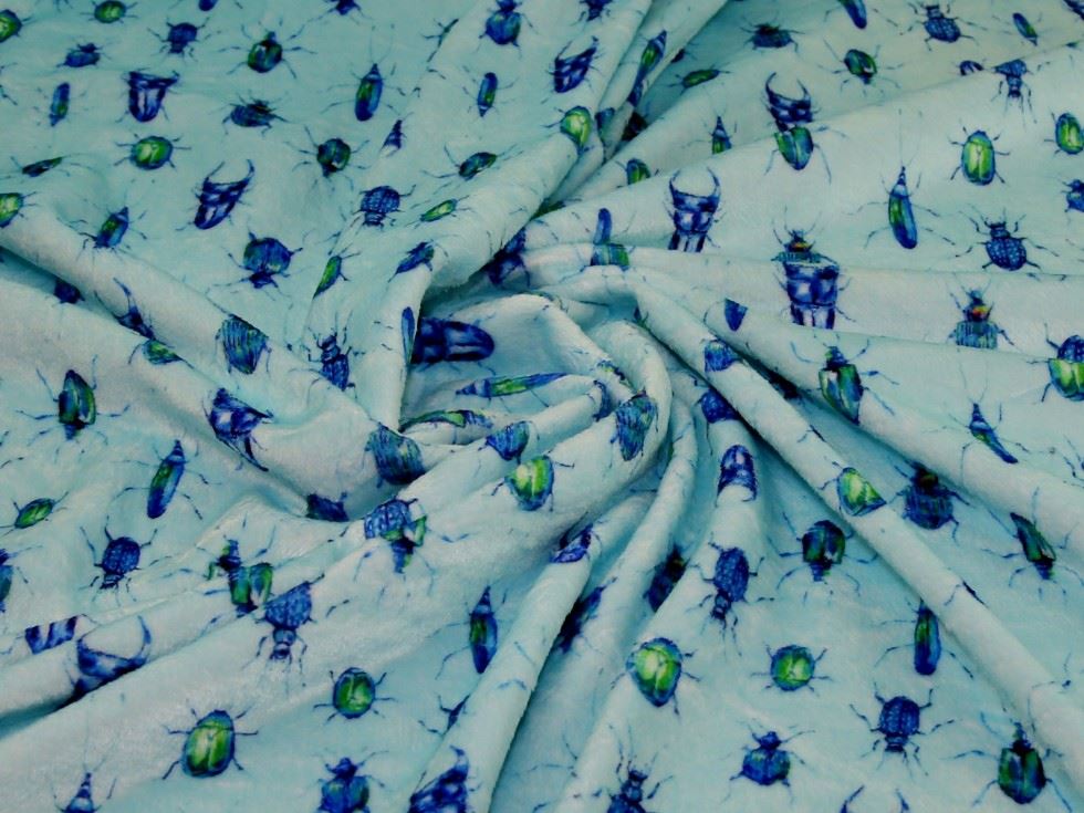Aqua Blue Deadstock Plush Cuddle Fleece Fabric