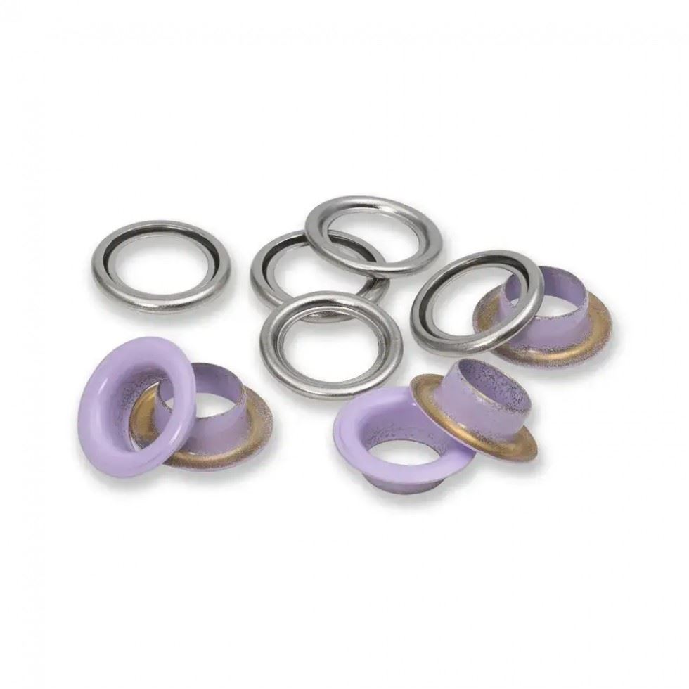 Prym Metal Eyelets with Washers Lilac
 