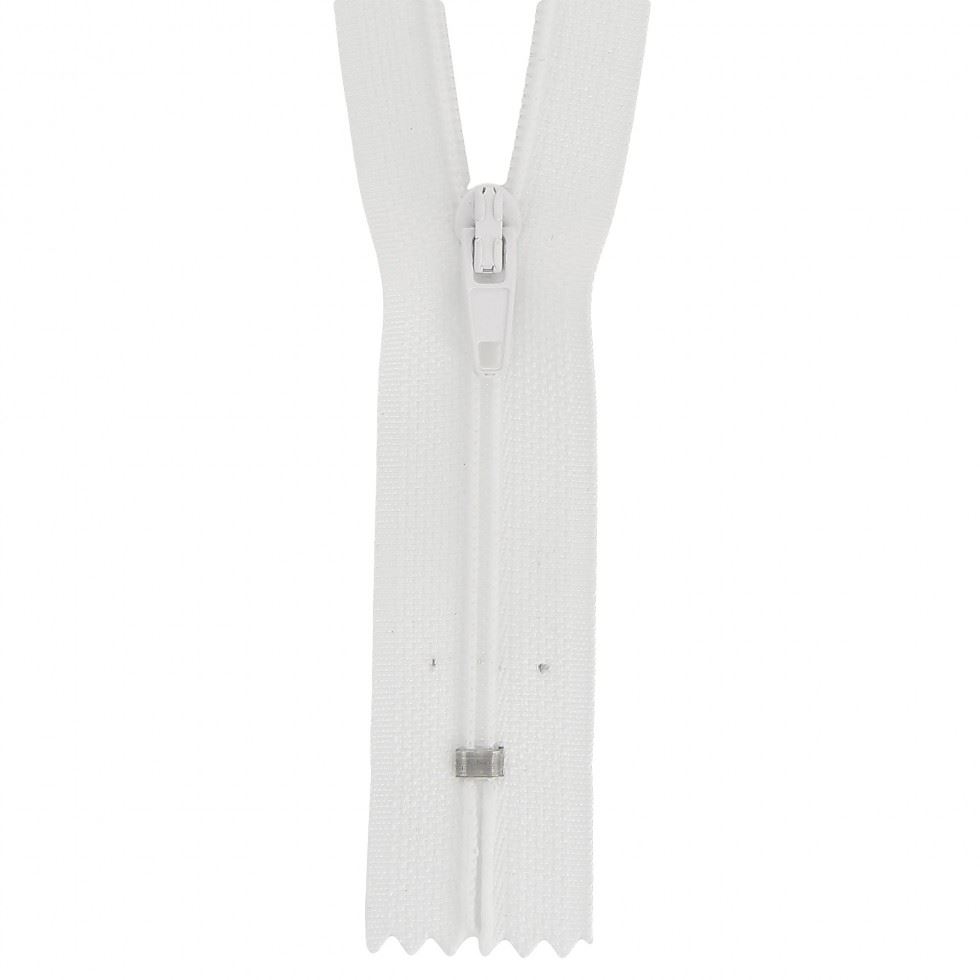 Milward White Nylon Dress & Skirt Closed End Zips