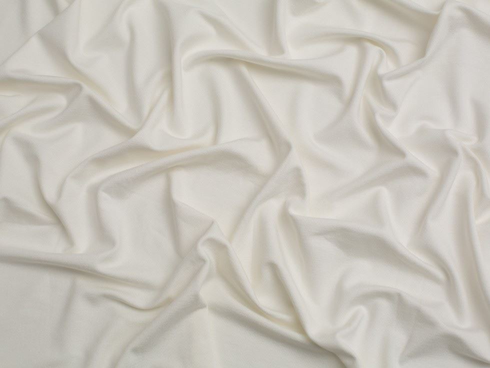 EcoVero Viscose Jersey Stretch Knit Fabric Ivory
 