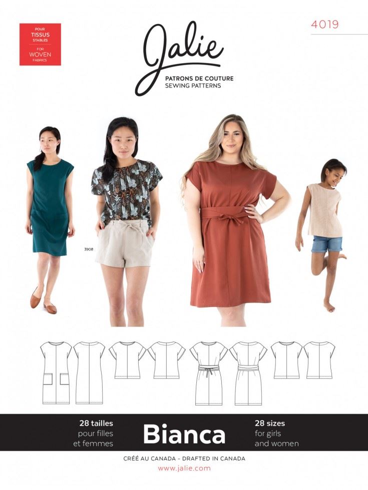 Jalie Sewing Pattern 4019 Bianca Dress & Top