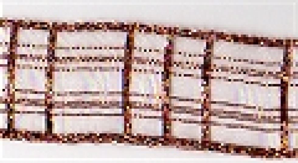 Berisfords Metallic Check Ribbon 300 Copper