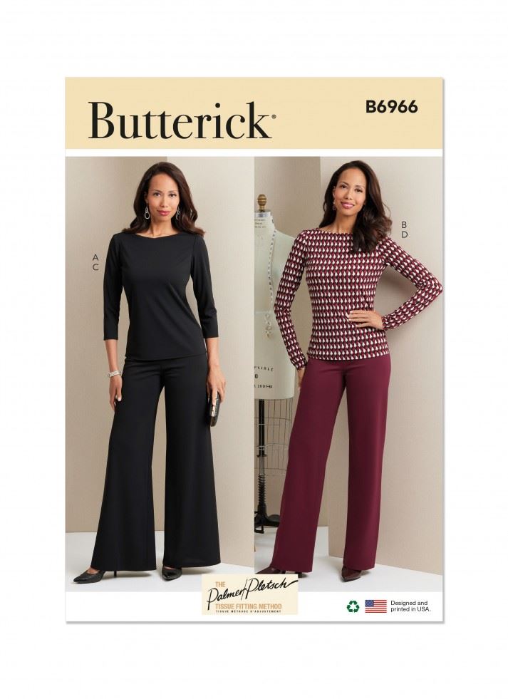 Butterick Women's Sewing Pattern 6966, Tops, Trousers For A5 (6-8-10-12-14) - Easy - A5 (6-8-10-12-14) - Image 2