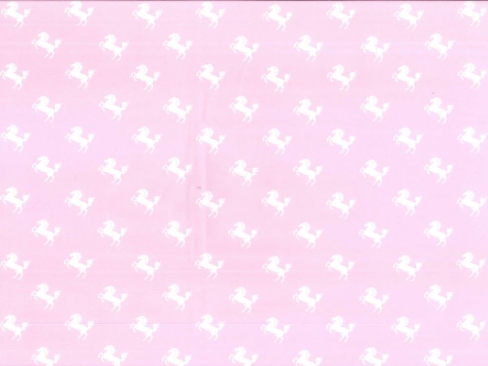 Rose and Hubble 100% Cotton Poplin Fabric White on Pink
 