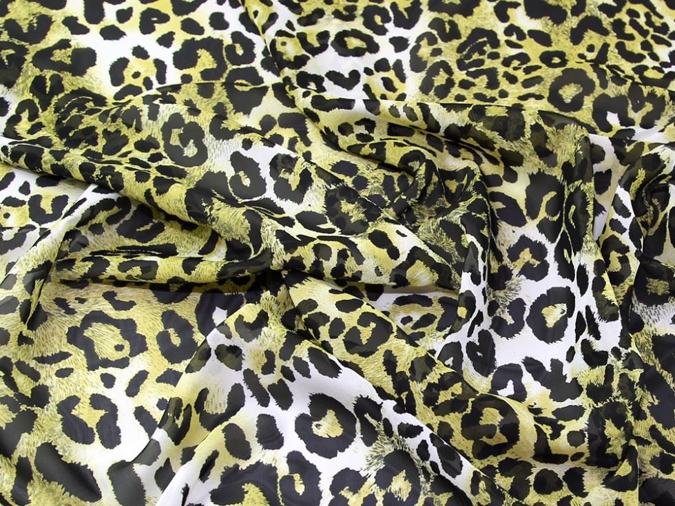 Citrus Green Deadstock Sheer Chiffon Fabric