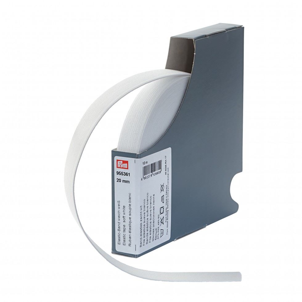 Prym White Soft Elastic Tape