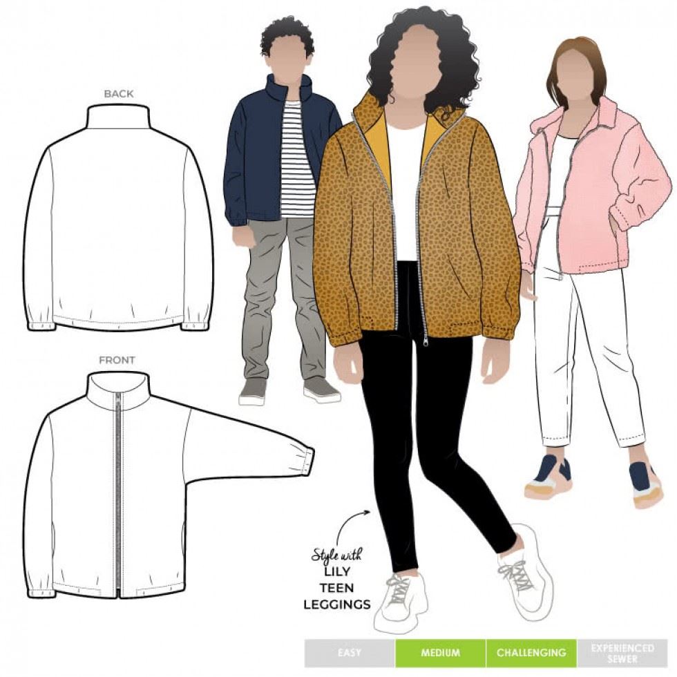 Style Arc Paper Sewing Pattern Kids Teddy Jacket
