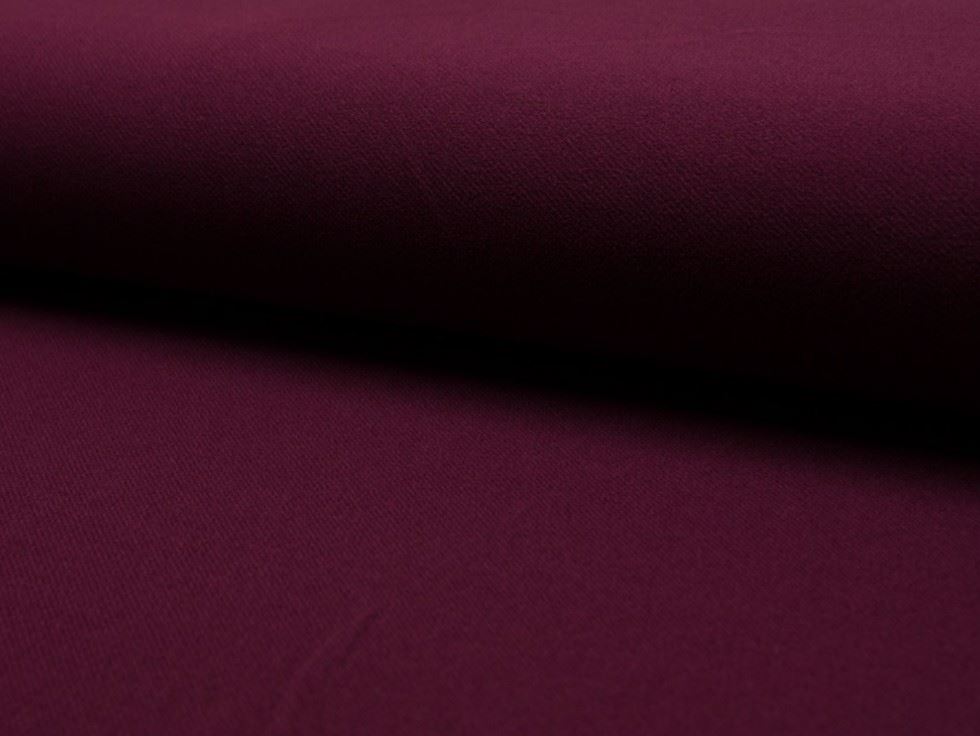 Bordeaux Deadstock Scuba Twill Stretch Knit Fabric