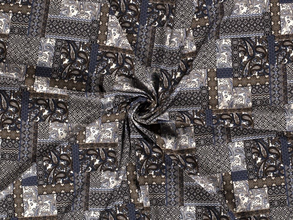 Stretch Woven Polyester Crepe Fabric Blue