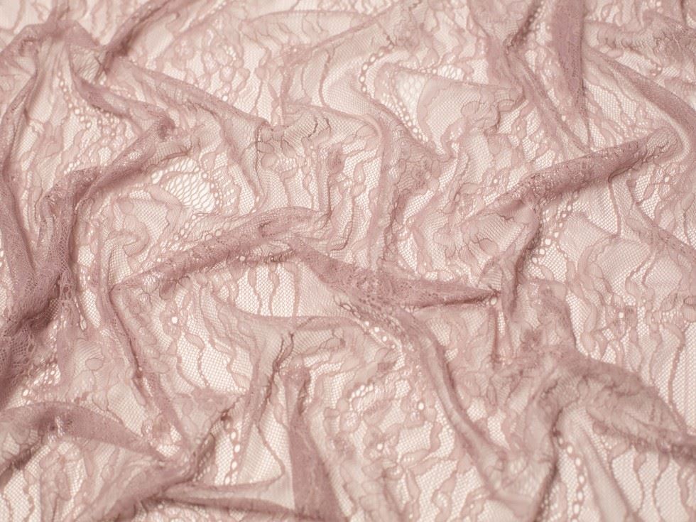 Fine Chantilly Lace Fabric Mauve