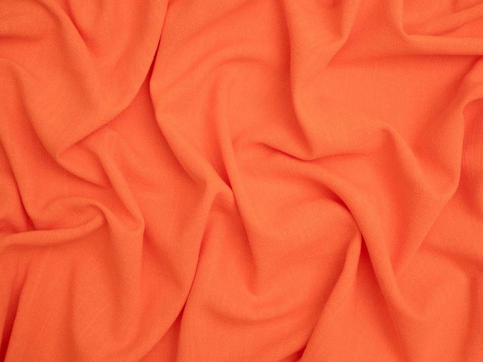 Minerva Core Range Soft Viscose Linen Blend Fabric Orange