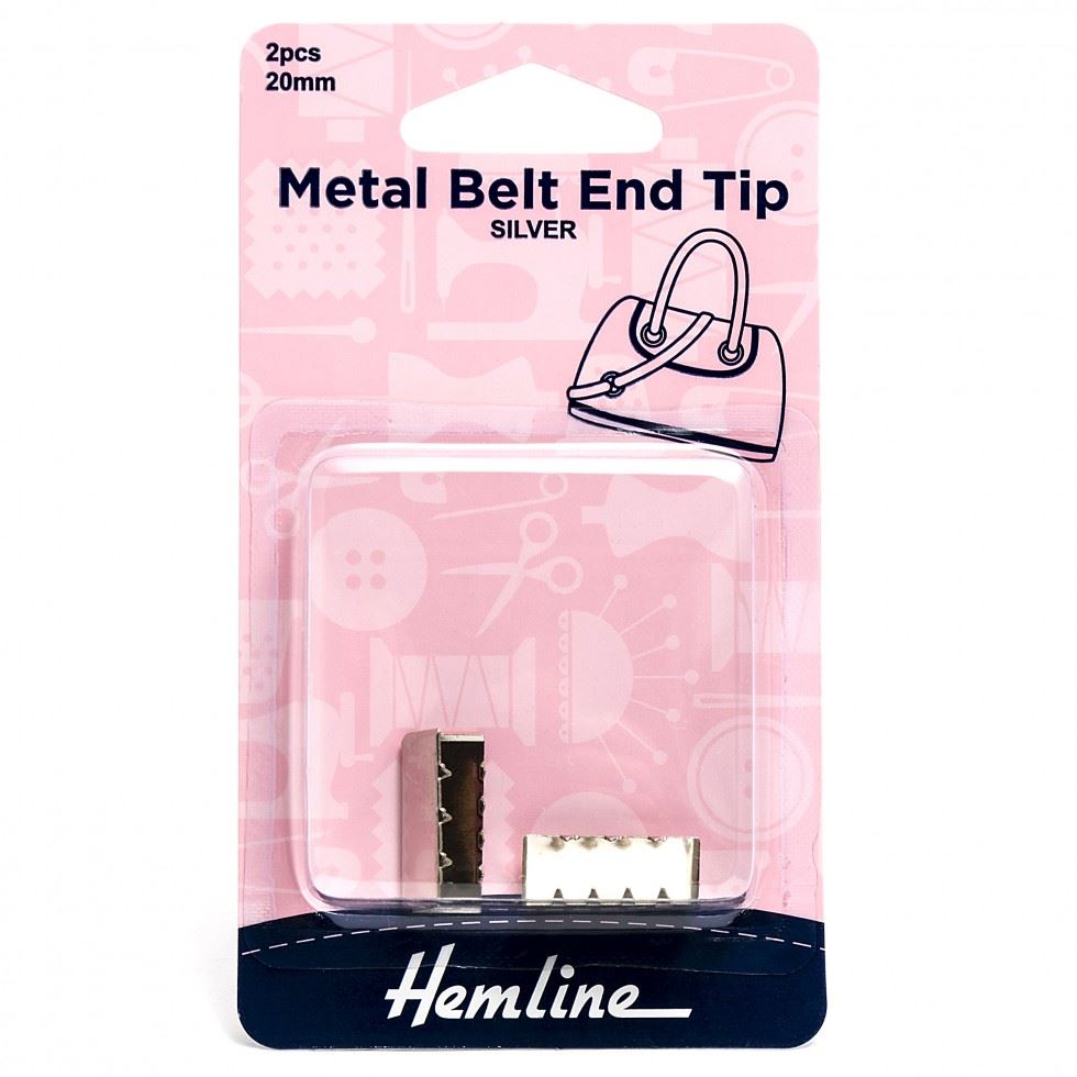 Hemline Silver Metal Belt End Tips