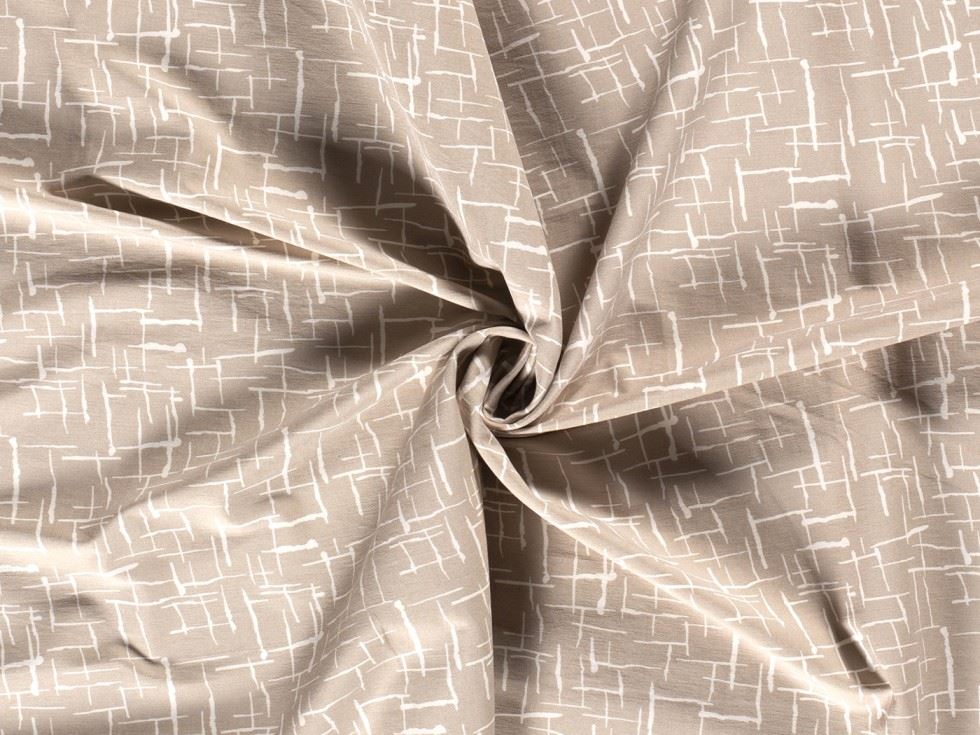 Stretch Woven Viscose Bengaline Fabric Beige