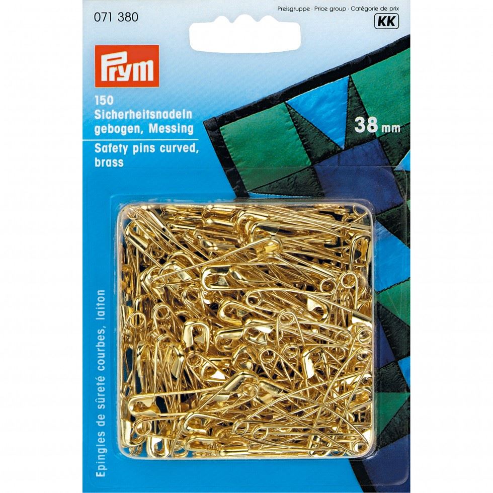 Prym Curved Safety Pins Gold
 