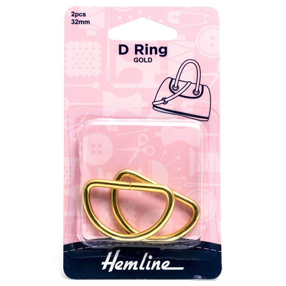Hemline Gold D Rings