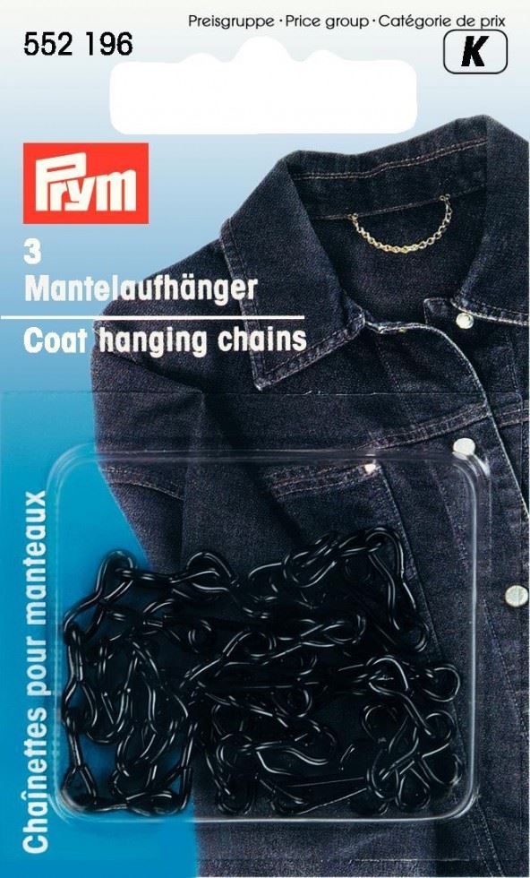 Prym Metal Coat Chains Black
 