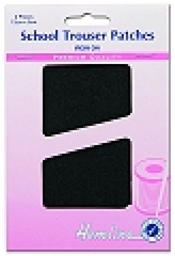 Hemline Black Worsted Patches
