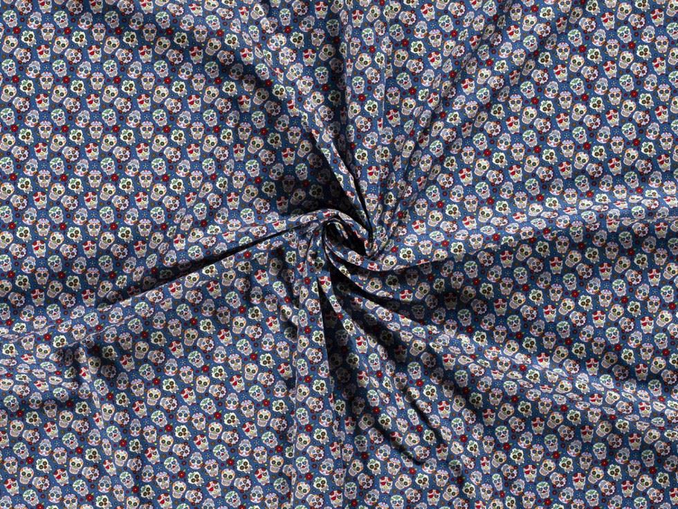 Indigo 100% Cotton Poplin Fabric