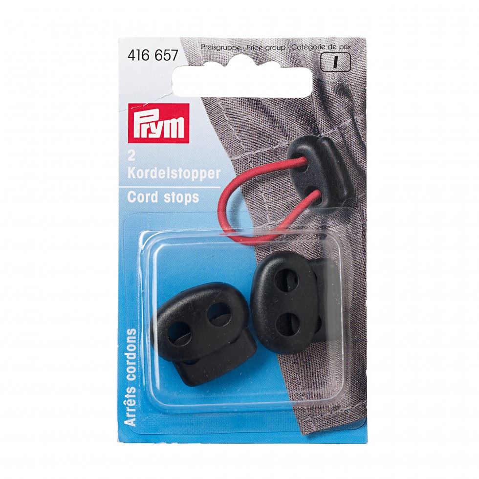 Prym Black Plastic Cord Stops