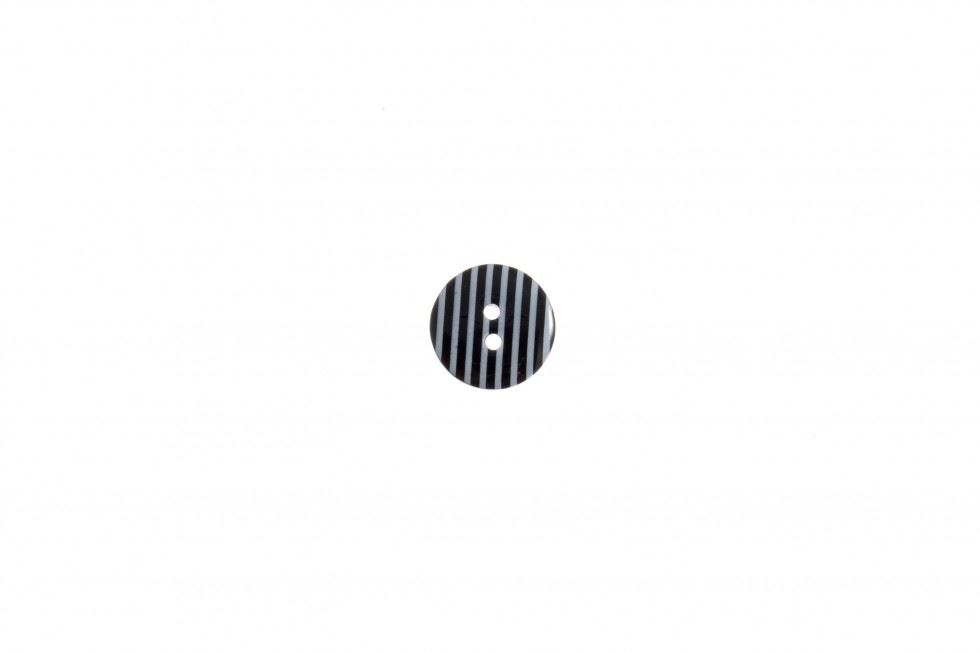 Trimits Black Candy Stripe Buttons (Value Pack)