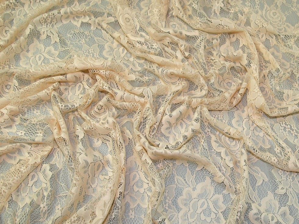 Blush Deadstock Delicate Lace Fabric