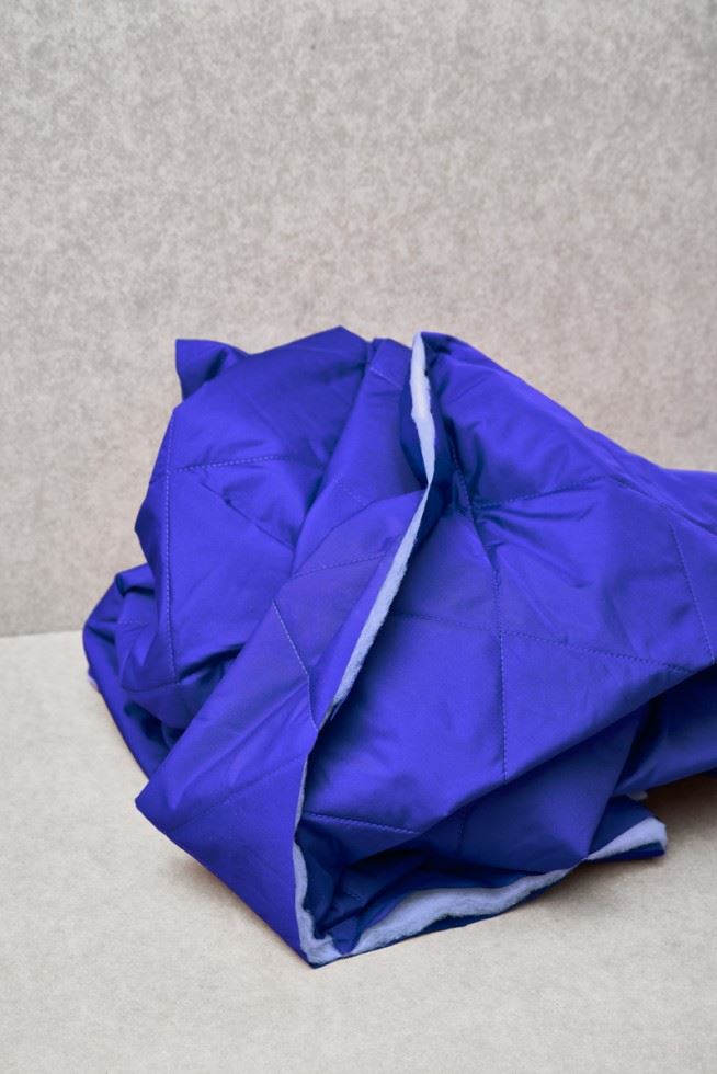 Mind The Maker Cobalt Blue Gem Thelma Thermal Quilted Coating Fabric