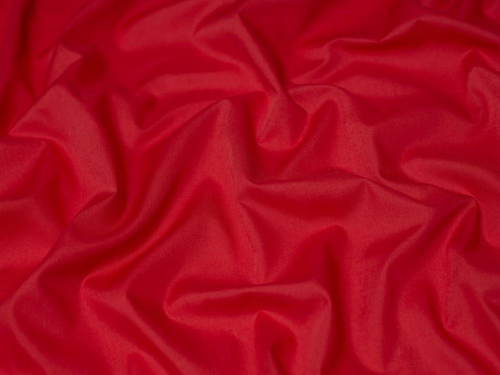Minerva Core Range Red Poly Cotton Poplin Fabric