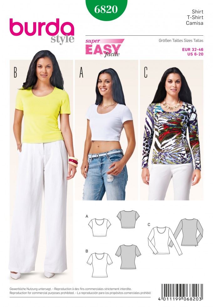Burda Paper Sewing Pattern 6820
 