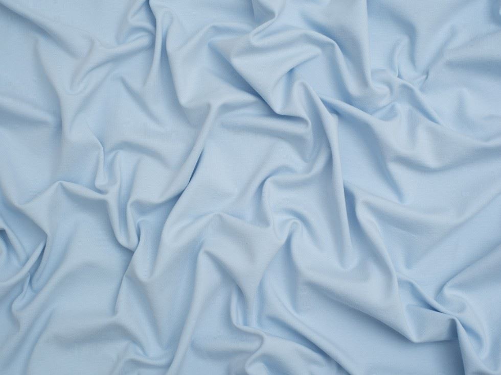 Minerva Core Range Aqua Cotton Lycra Jersey Stretch Knit Fabric