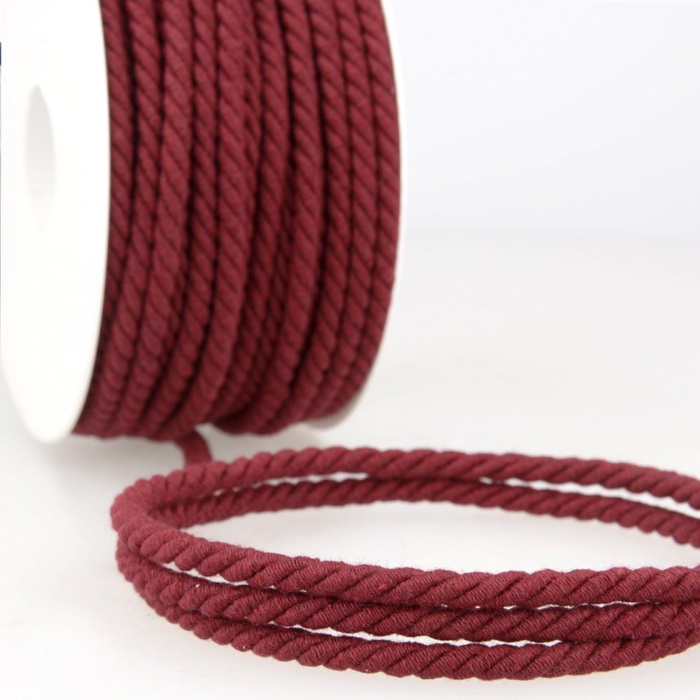 Stephanoise Round Cotton Cord Burgundy
 