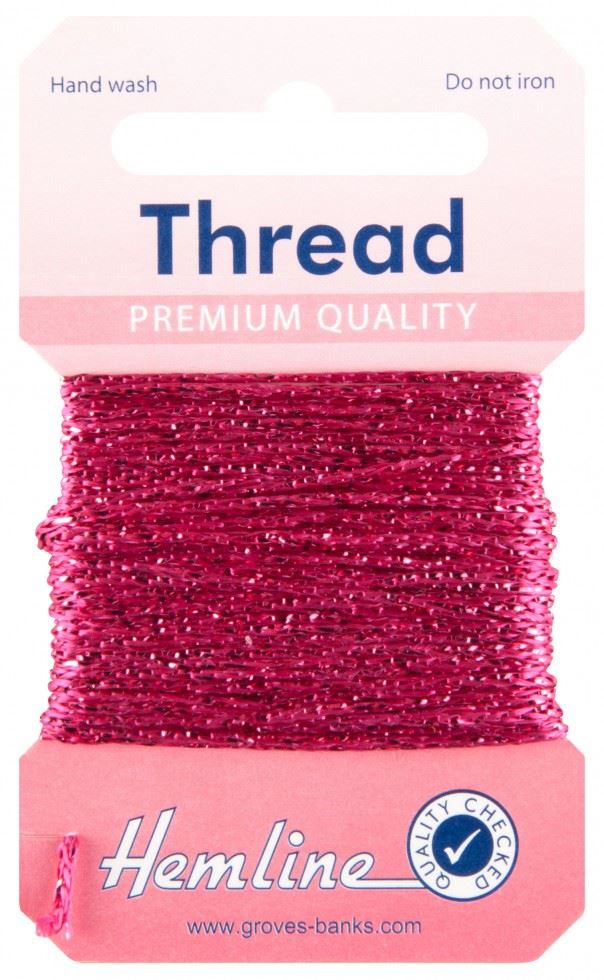 Hemline Fuchsia Glitter Thread