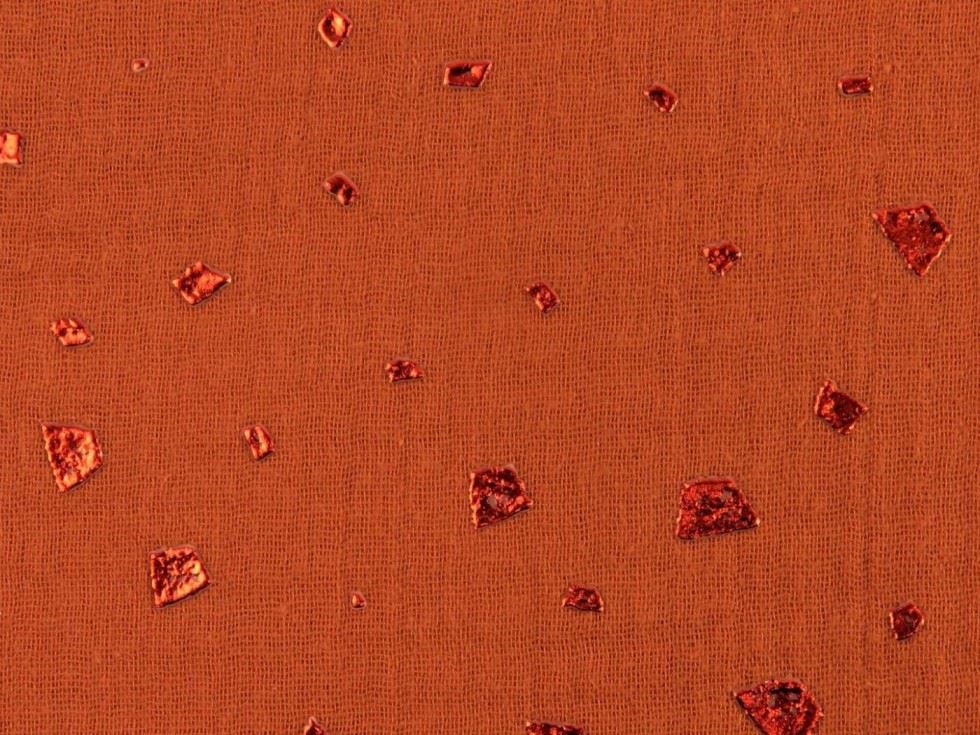 Rust Foil Cotton Double Gauze Fabric