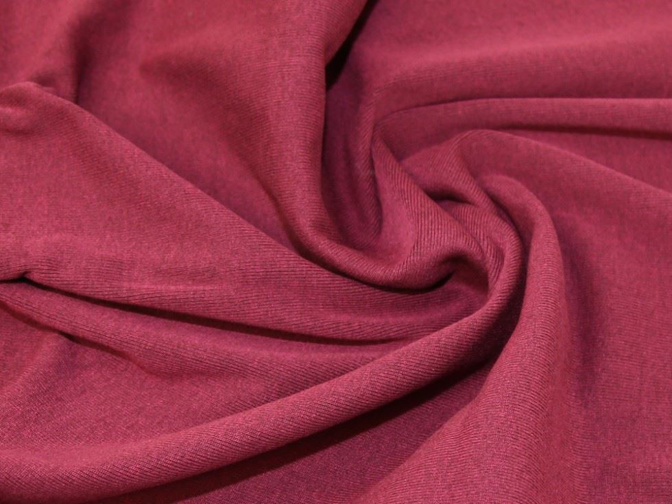 Lady Mcelroy Burgundy Tubular Rib Stretch Knit Fabric