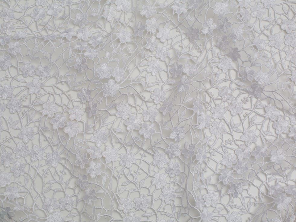 Minerva Core Range White Heavy Guipure Lace Fabric