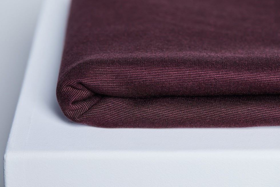 Meet Milk Maroon Two Tone Tencel Lyocell Ponte Roma Double Stretch Knit Fabric