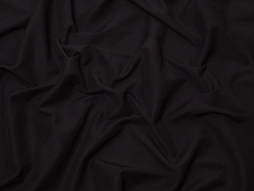 Minerva Core Range Heavy Stretch Woven Bengaline Suiting Fabric Black