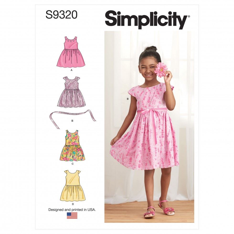 Simplicity Children's Dresses Sewing Pattern S9320 (Cl 6-8) Size 6 - Image 3