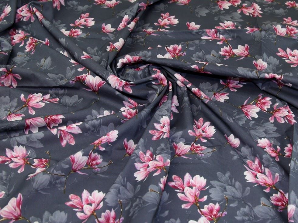 Grey Deadstock Cotton Lawn Fabric