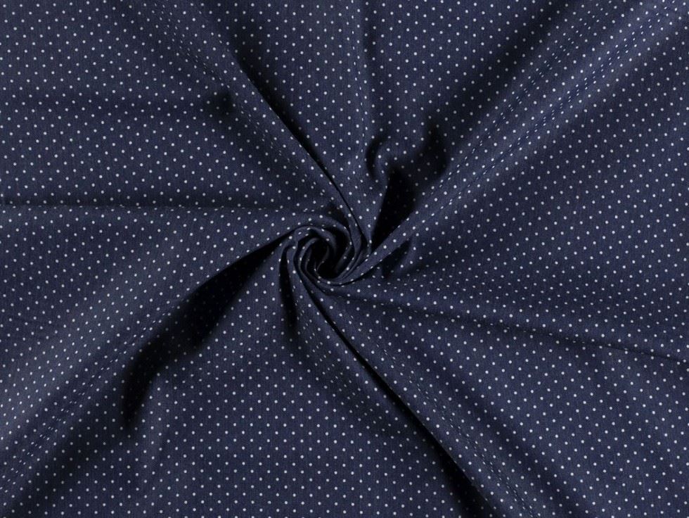 Stretch Woven Denim Fabric Navy Blue