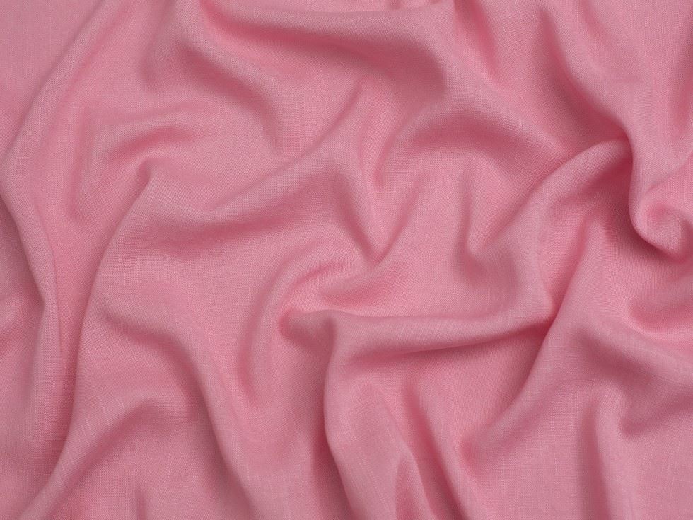 Minerva Core Range Stretch Woven Slub Linen Look Viscose Fabric Light Pink
 