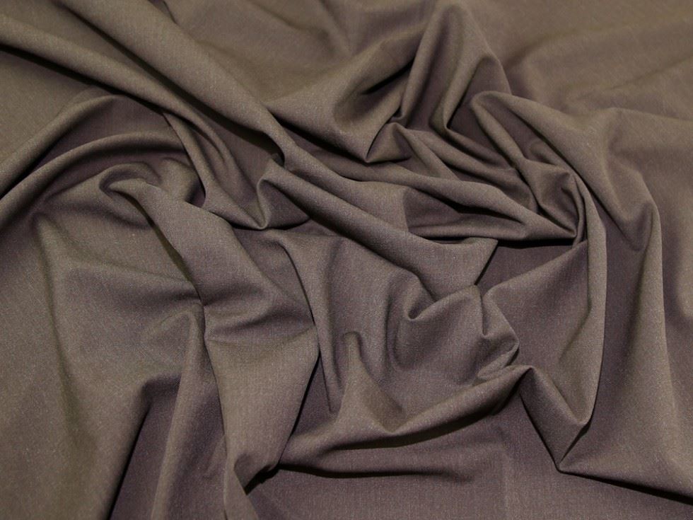 Dark Brown Deadstock Stretch Woven Suiting Fabric