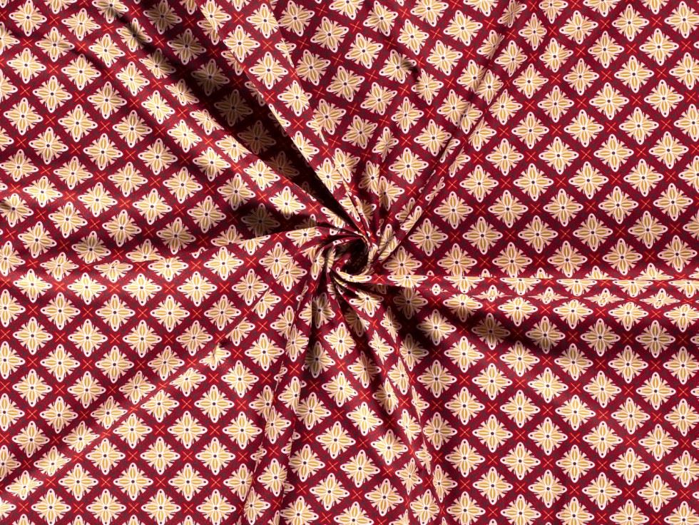 100% Cotton Poplin Fabric Bordeaux
 