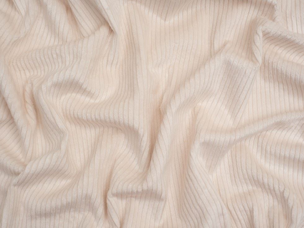 Minerva Core Range 6 Wale Stretch Woven Jumbo Cord Fabric Ivory
 