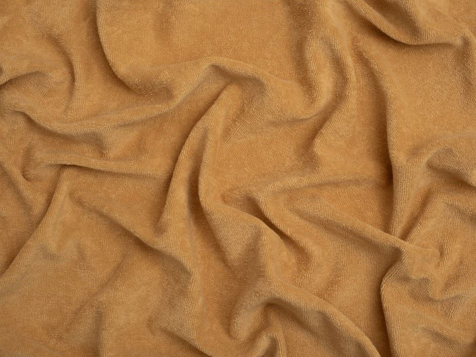 Minerva Core Range One Sided Cotton Towelling Fabric Light Brown
 