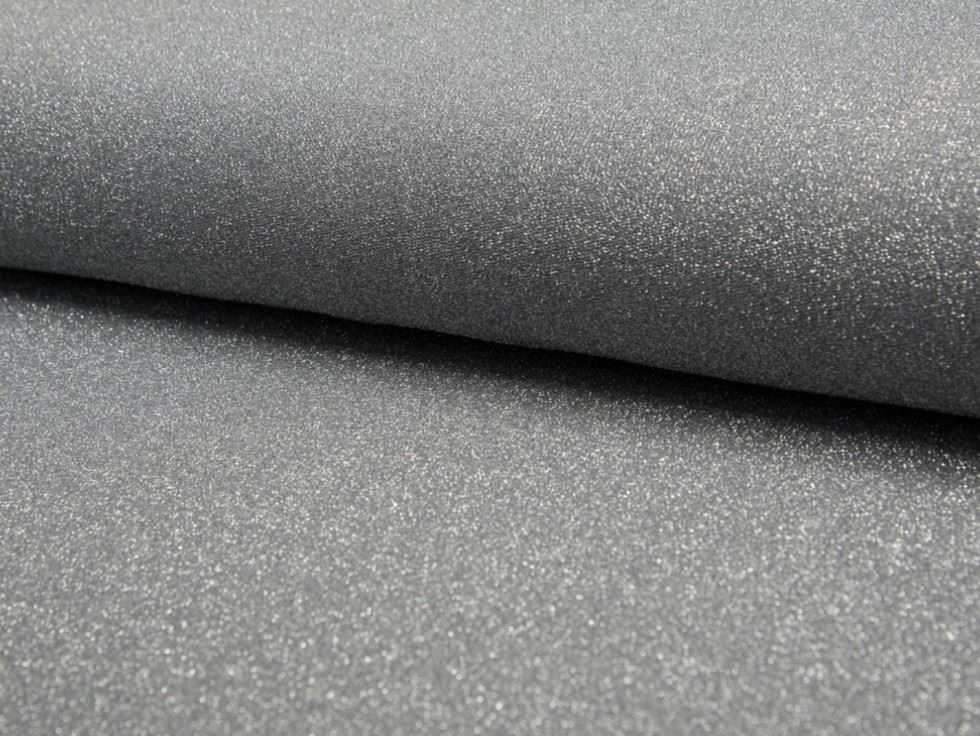 Silver Deadstock Lurex Textured Stretch Knit Fabric