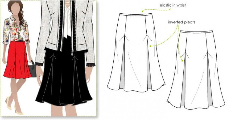 Style Arc Sewing Pattern Allison Skirt