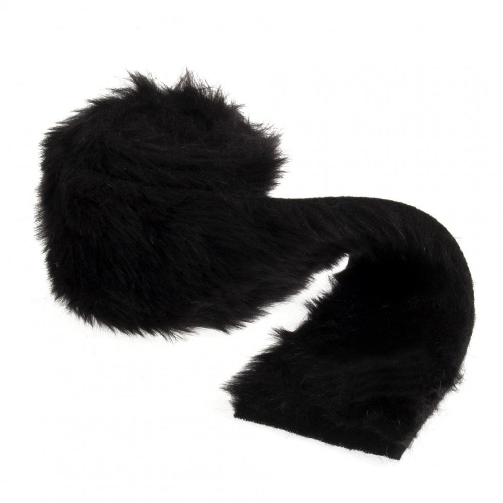 Faux Fur Trim Black
 