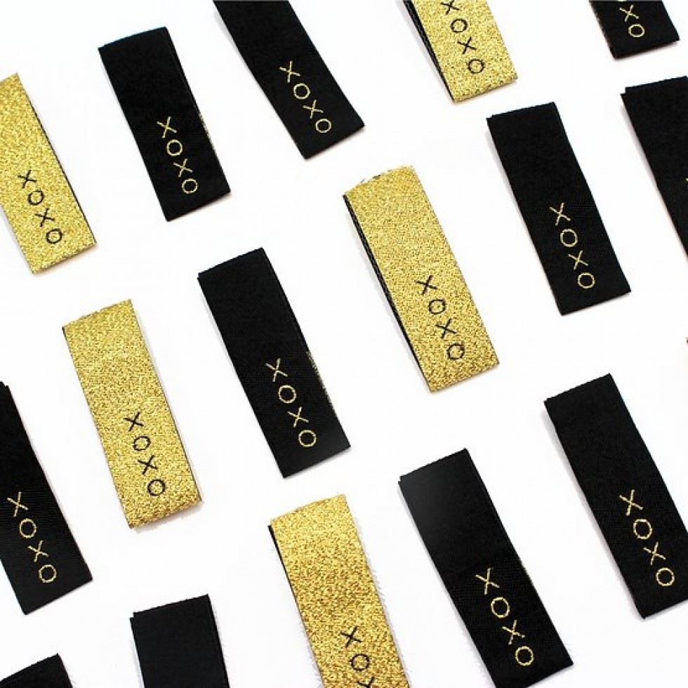 Sew Anonymous XOXO Metallic Multipack Woven Labels
 