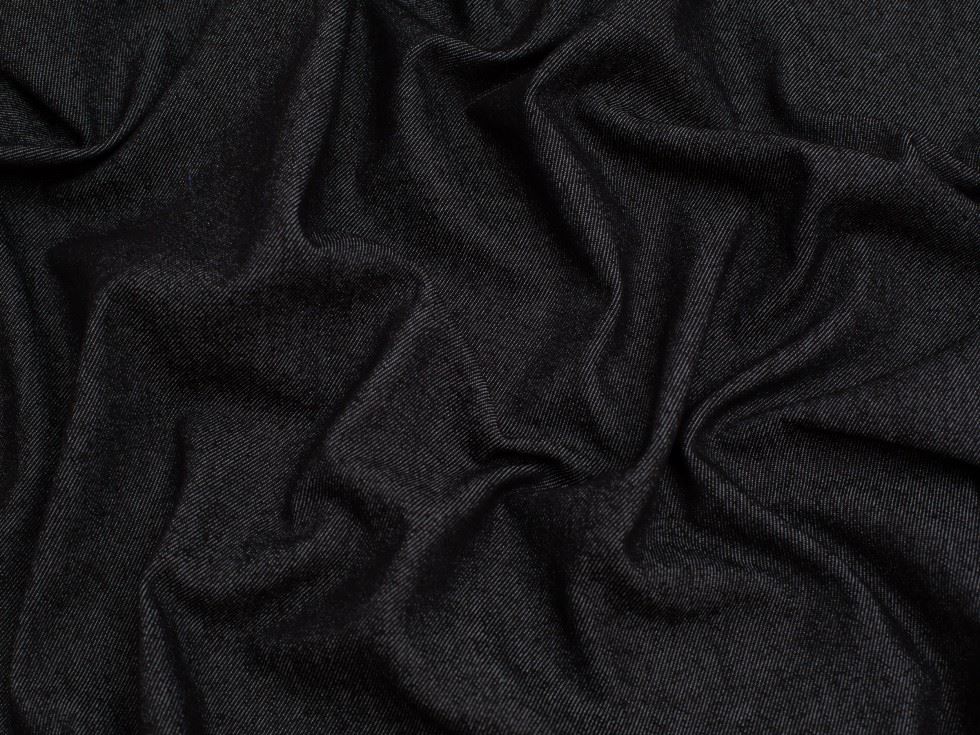 Minerva Core Range Black 280Gsm Stretch Washed Denim Fabric