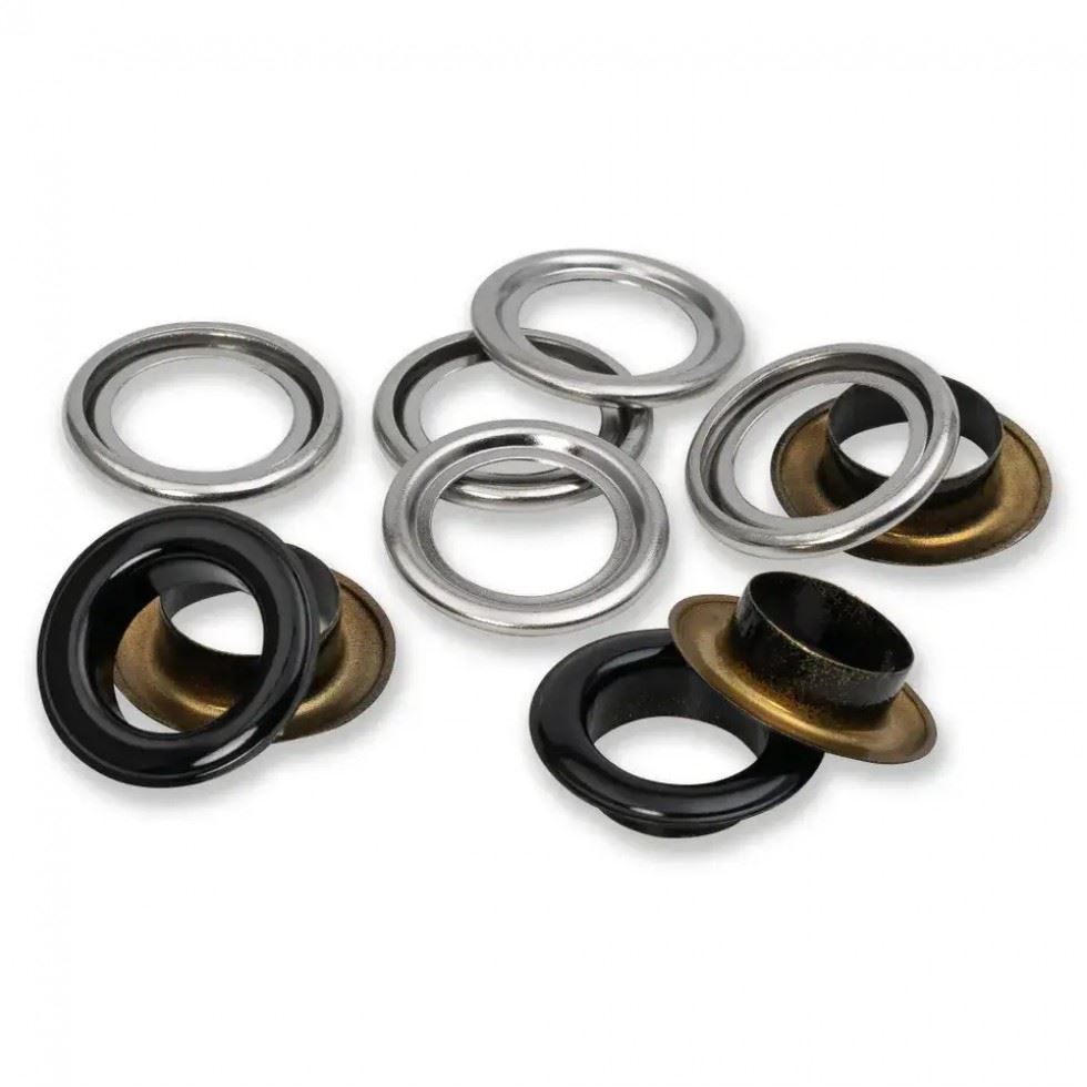 Prym Black Metal Eyelets With Washers